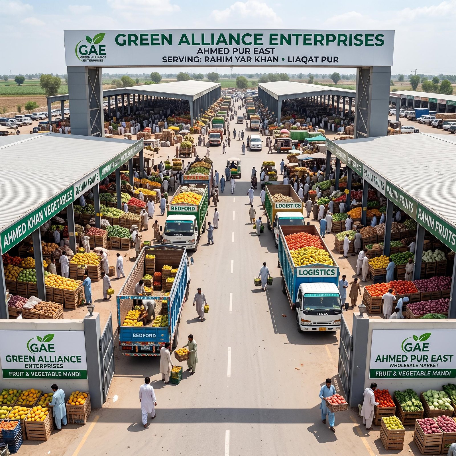 Fruit & Vegetable Wholesale Market Near Rahim Yar Khan | Green Alliance Enterprises